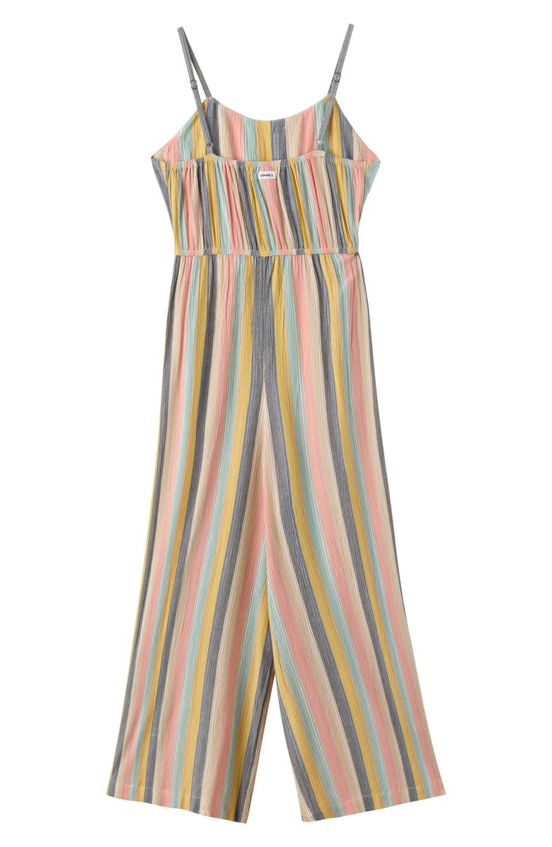 O'Neill Kids' Miko Stripe Cotton Jumpsuit, Alternate, color, 