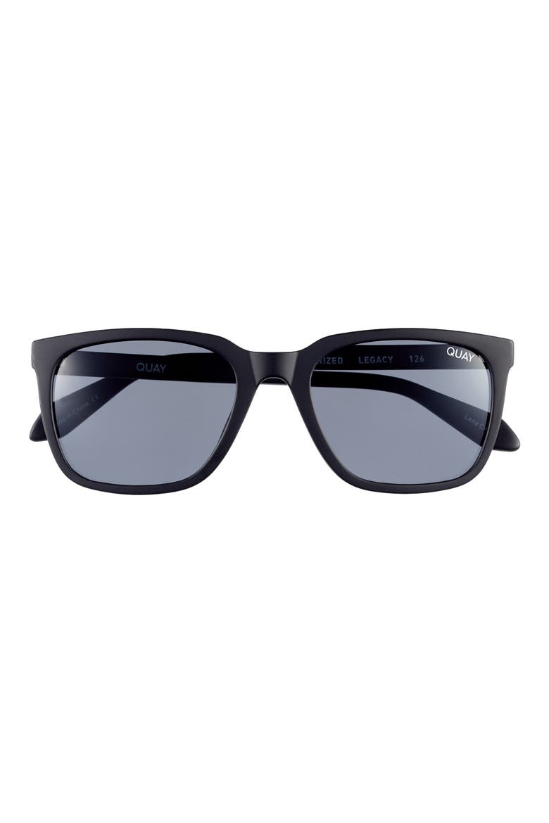 Australia 55mm Square Sunglasses, Main, color, MATTE BLACK/ SMOKE