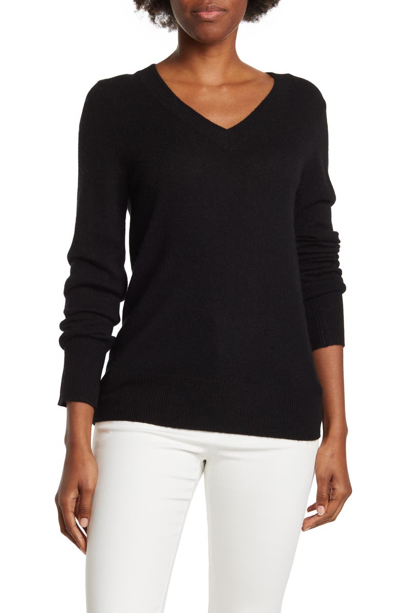 Magaschoni V-Neck Cashmere Sweater, Main, color,