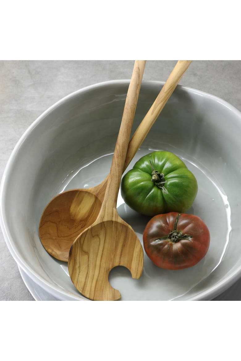 Olive Wood Crescent Serving Set, Alternate, color, Olive
