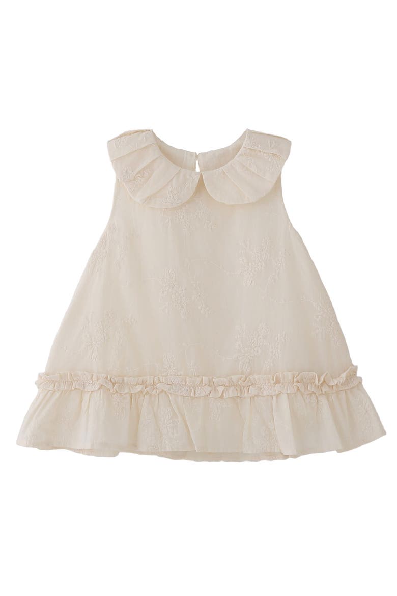 Embroidered Collar Dress, Main, color, Ivory