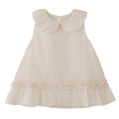 Embroidered Collar Dress