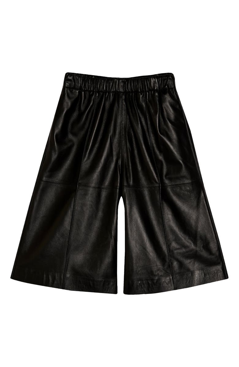 Topshop Boutique Leather Bermuda Shorts, Alternate, color, 