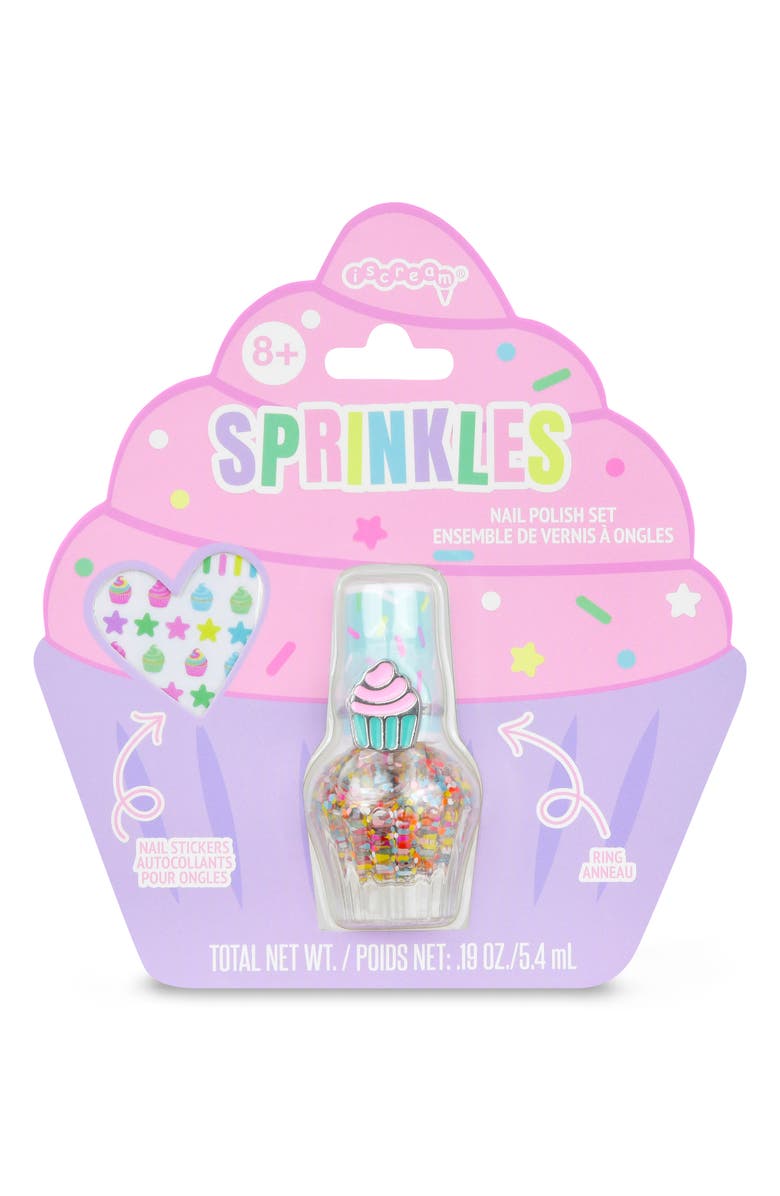 Iscream Sprinkles Nail Polish, Stickers & Ring Set, Alternate, color, Multi
