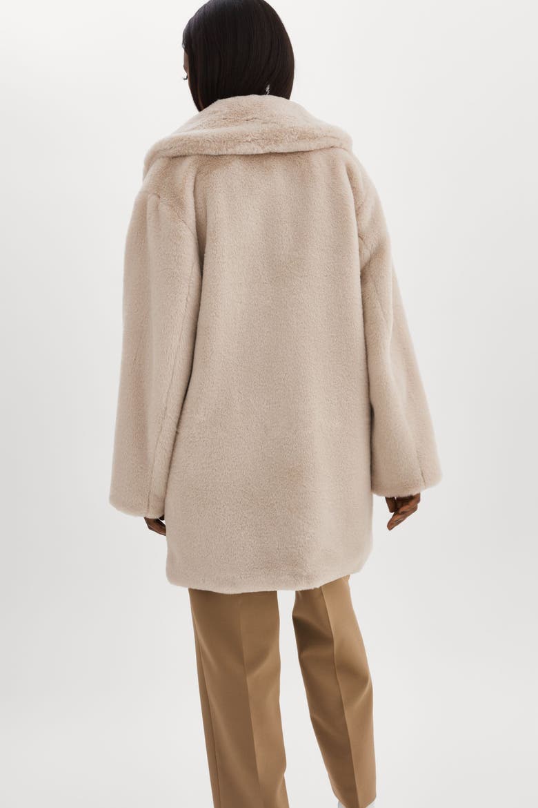 LINNEA | Faux Fur Coat, Alternate, color, Oat