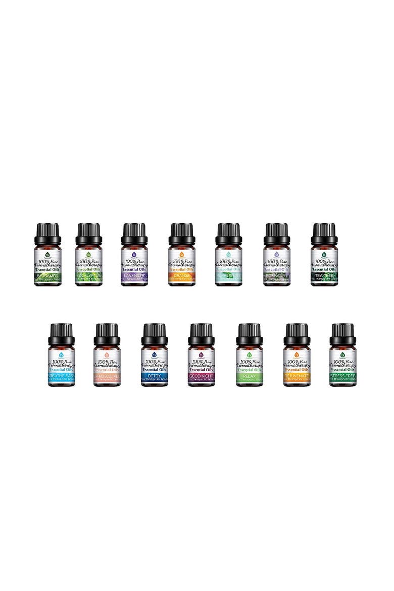 14 Pack of 100% Pure Essential Aromatherapy Oils, Main, color, Multicolor