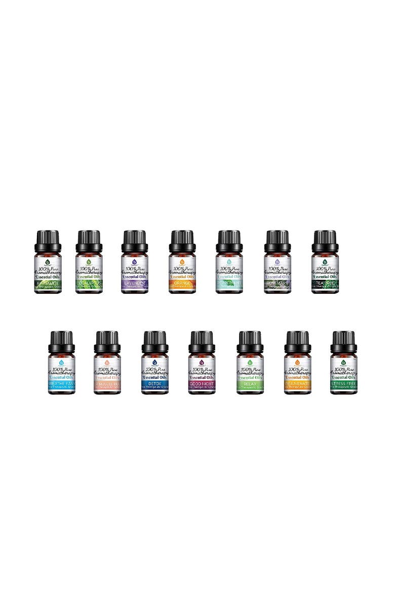 PURSONIC 14 Pack of 100% Pure Essential Aromatherapy Oils, Main, color, Multicolor