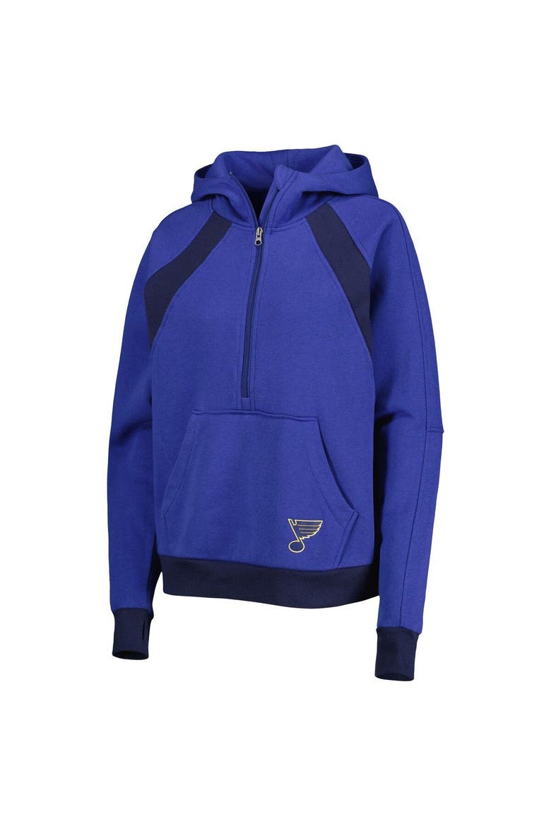 Women's Starter Blue St. Louis Blues Wishbone Half-Zip Hoodie, Alternate, color, Blue