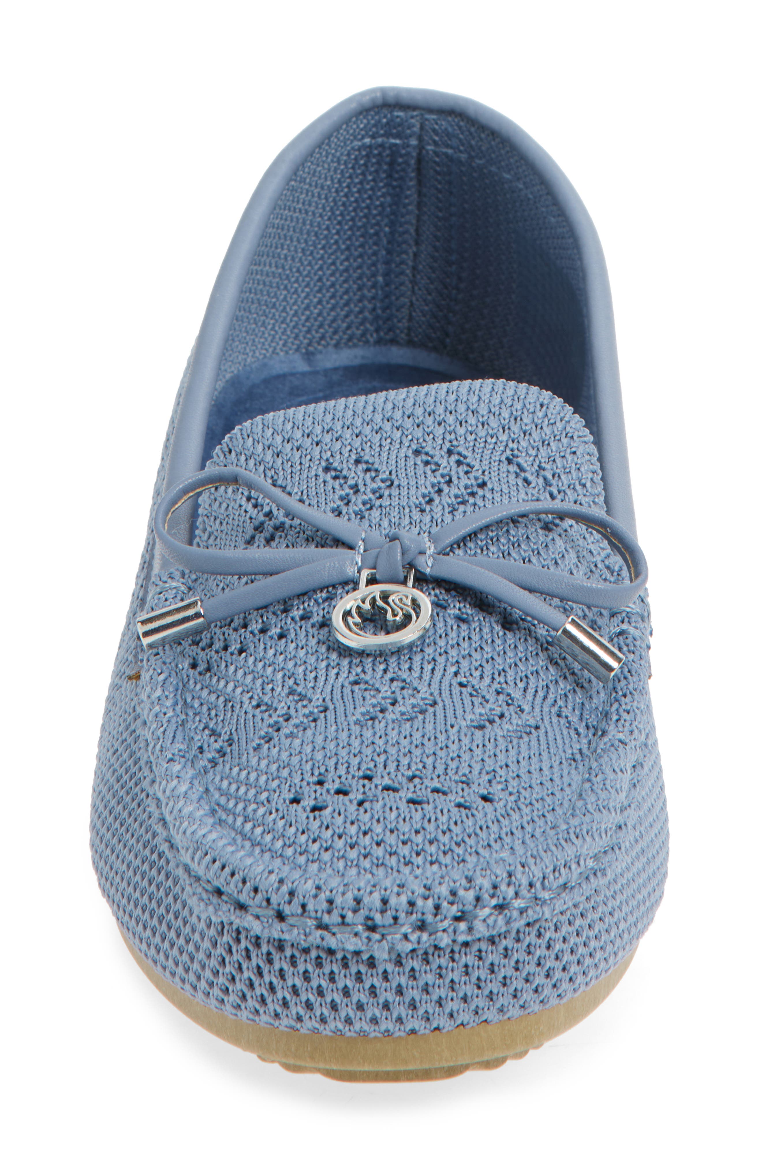 Open Knit Bow Loafer, Alternate, color, DENIM