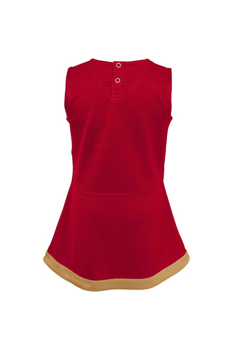 Girls Infant Scarlet San Francisco 49ers Cheer Captain Jumper Dress, Alternate, color, Scarlet