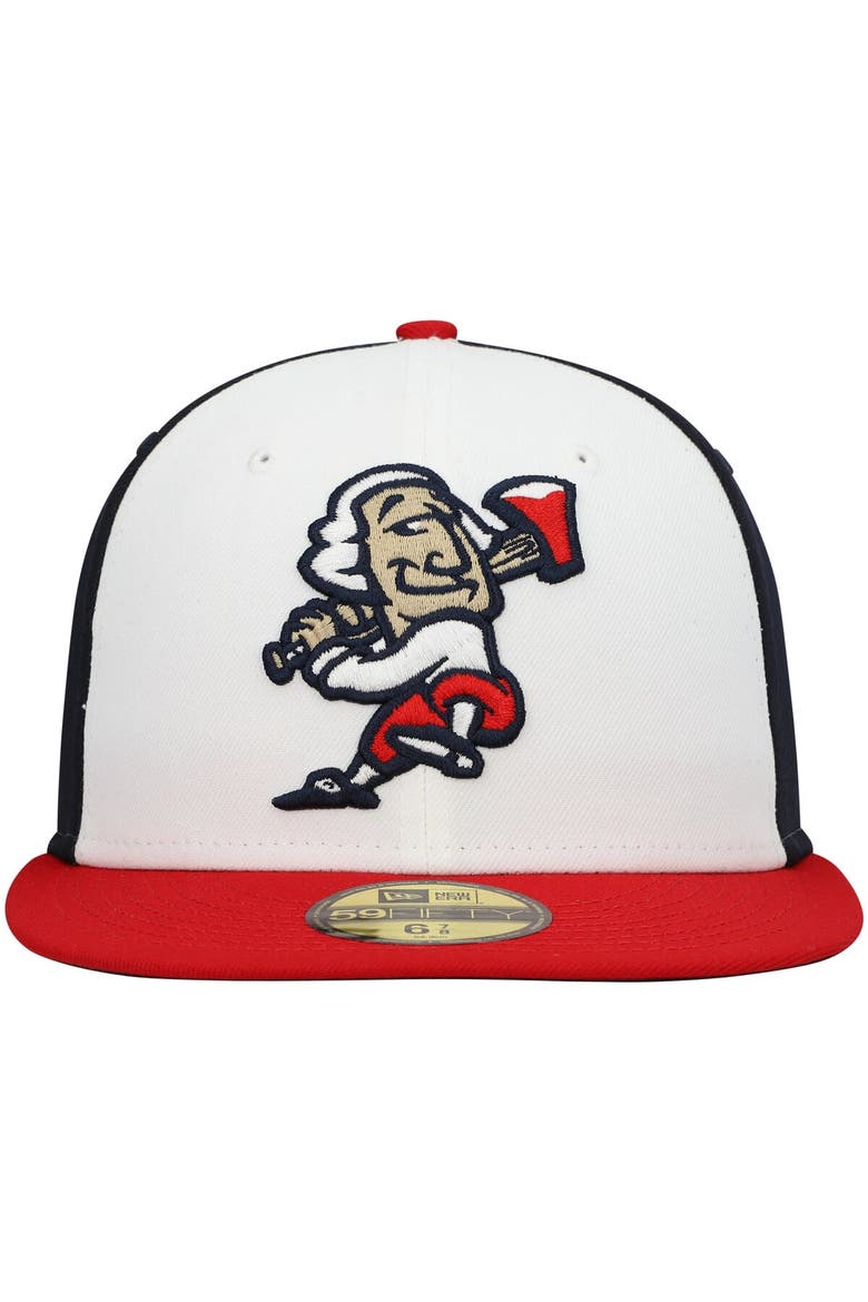 Men's New Era White Fredericksburg Nationals Authentic Collection Team Alternate 59FIFTY Fitted Hat, Alternate, color, White