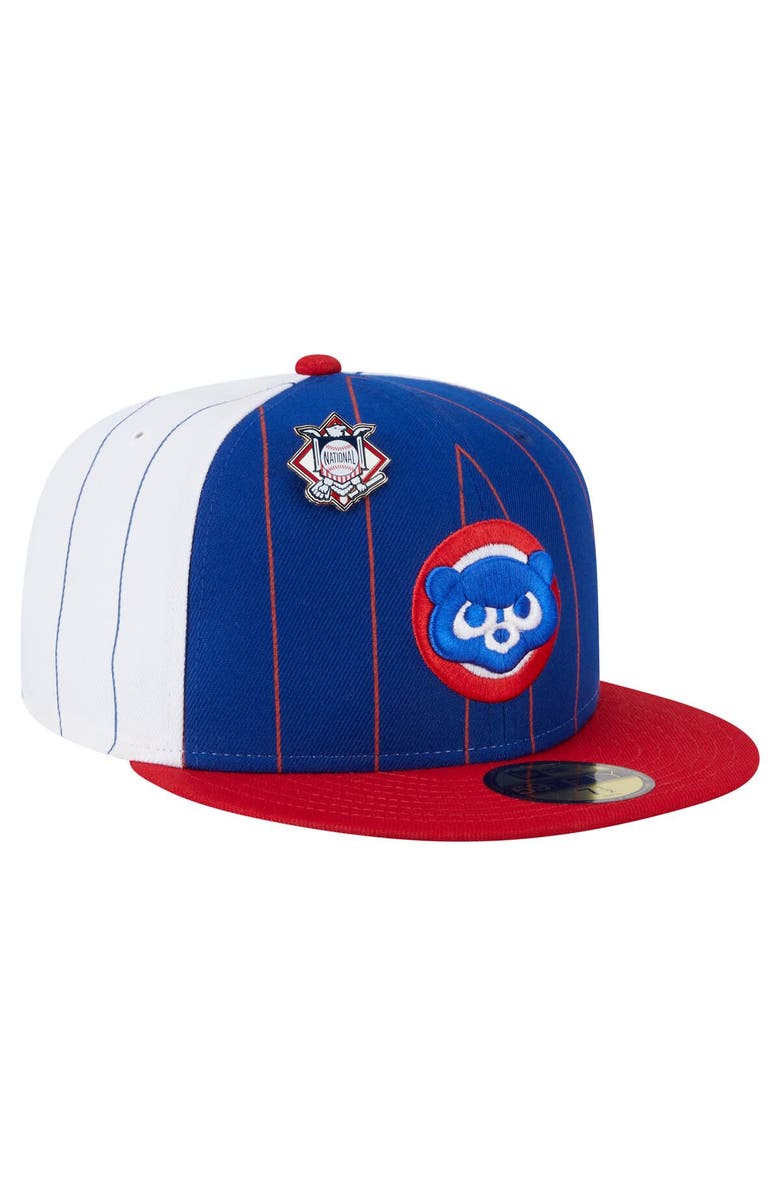 New Era Men's New Era  Royal Chicago Cubs Pinstripe 59FIFTY Fitted Hat, Alternate, color, 