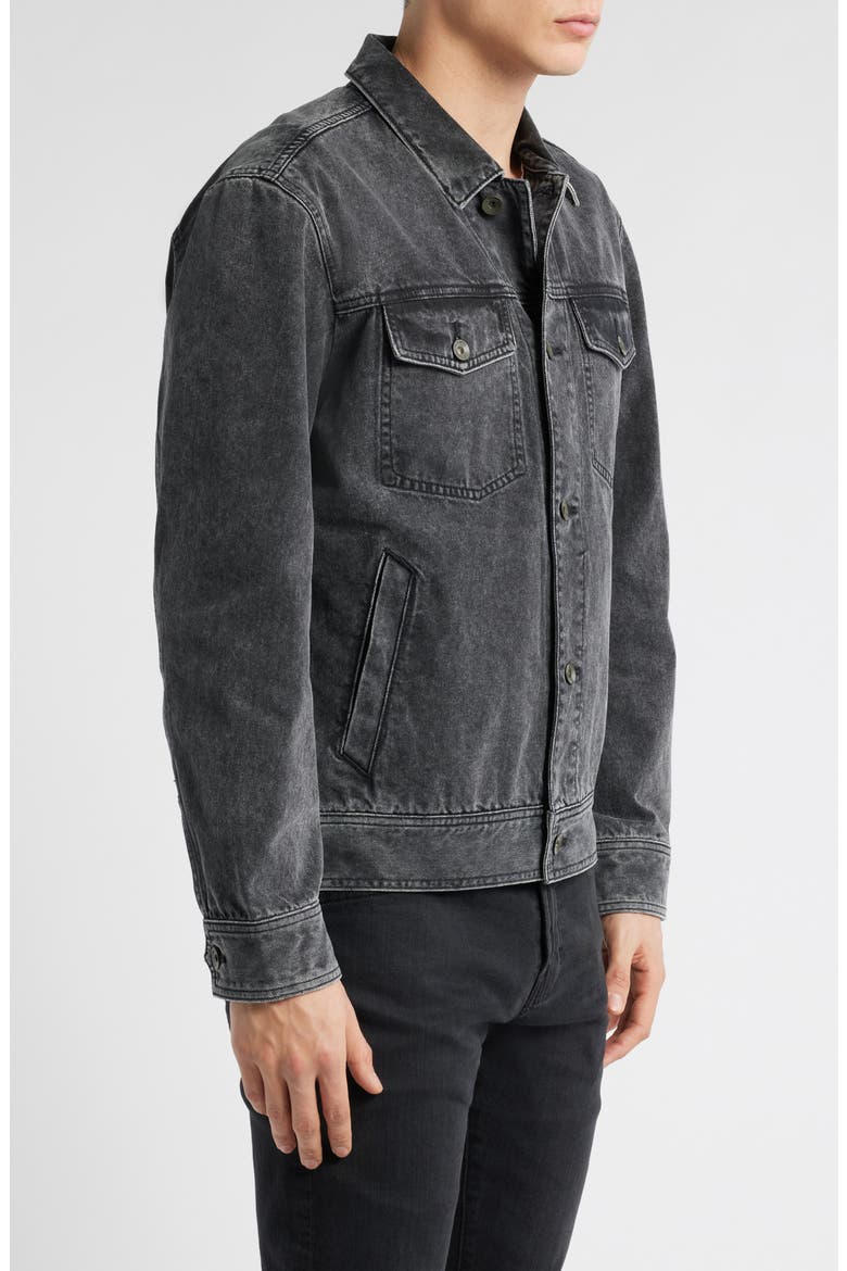 Denim Trucker Jacket, Alternate, color, ONYX