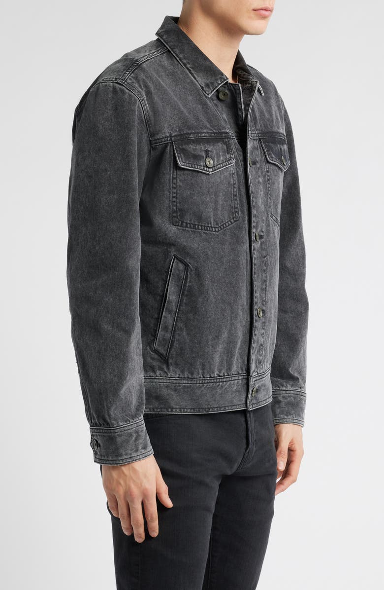 rag & bone Denim Trucker Jacket, Alternate, color, Onyx