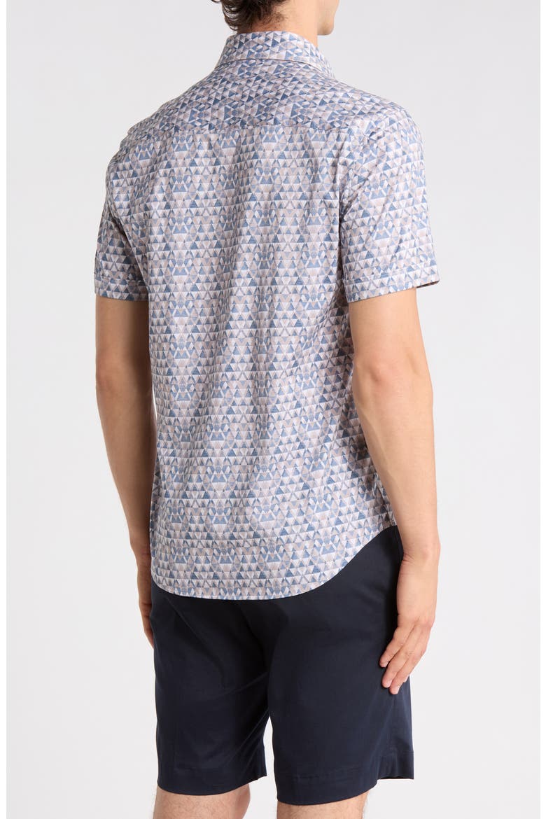 Short Sleeve Woven Shirt, Main, color, SAND