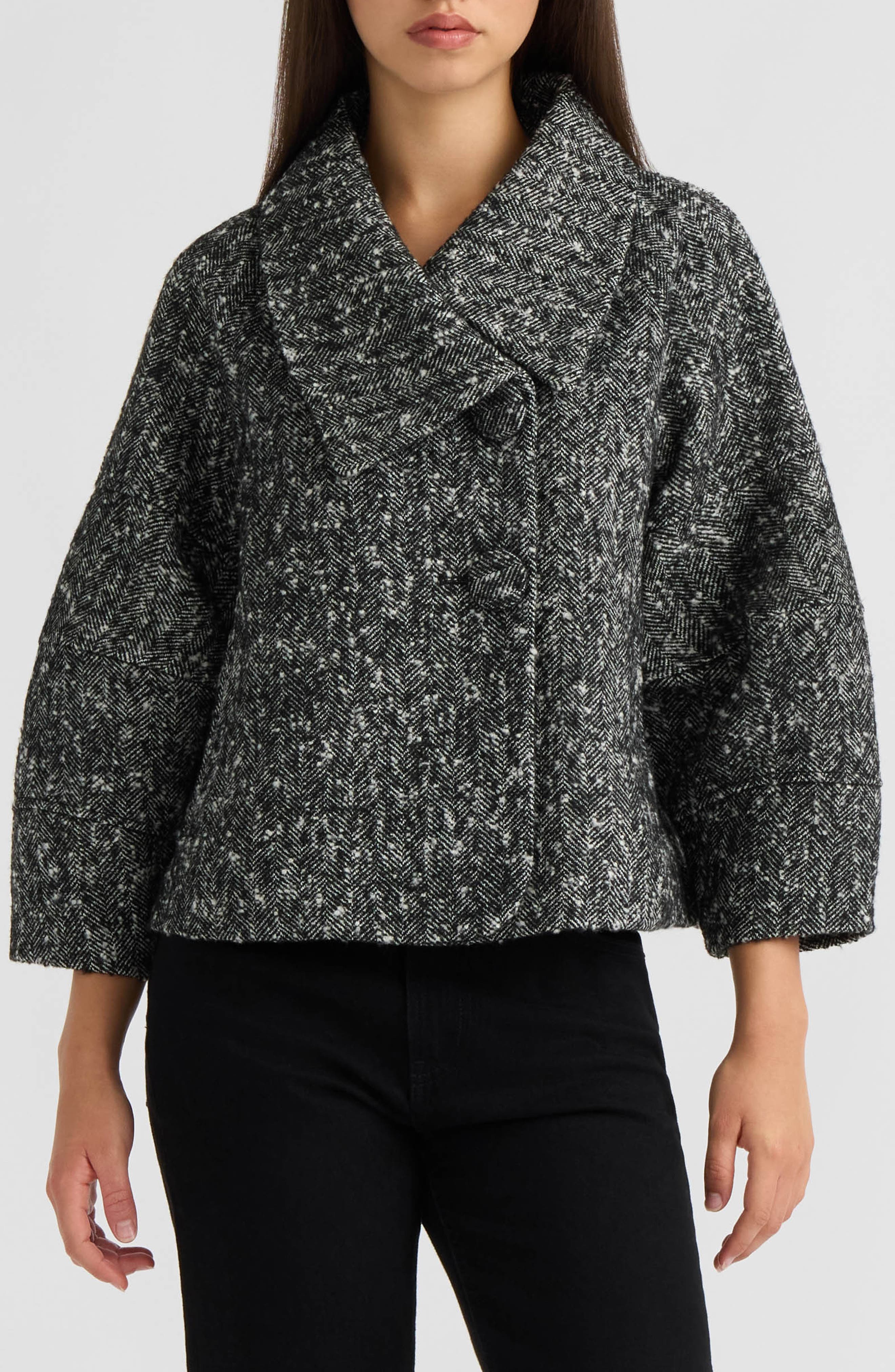 Oversized Herringbone Jacket