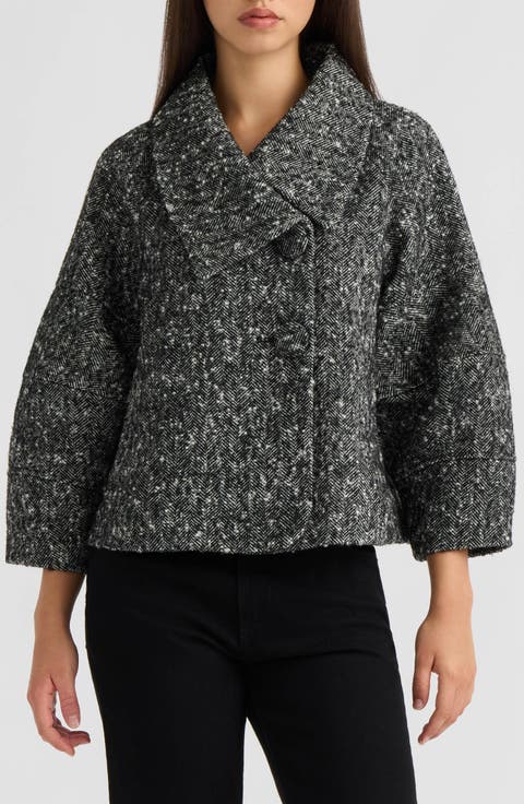 Oversized Herringbone Jacket
