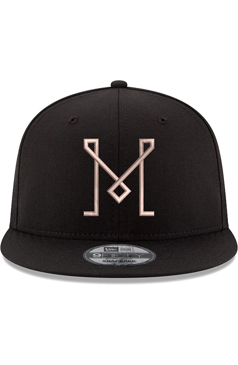 New Era Inter Miami CF New Era 9FIFTY Adjustable Snapback Hat - Black, Alternate, color, 