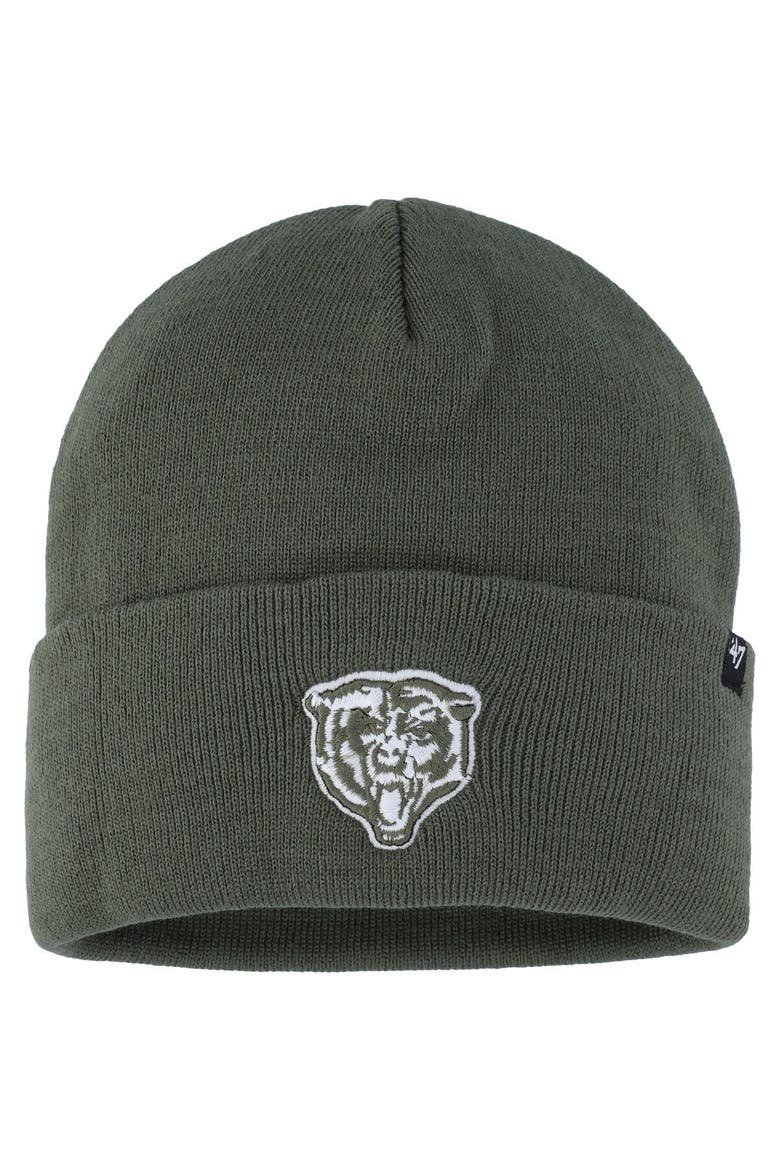 Women's '47  Green Chicago Bears Haymaker Cuffed Knit Hat, Main, color, Green