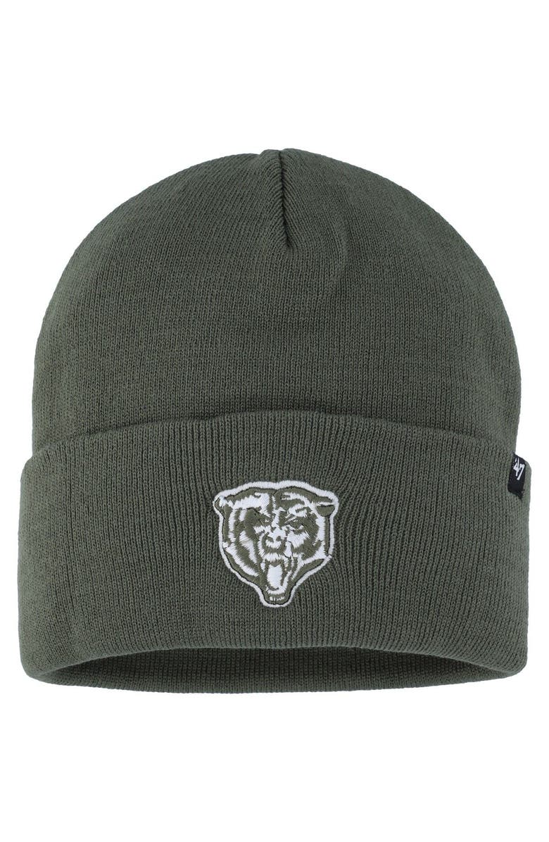 '47 Women's '47  Green Chicago Bears Haymaker Cuffed Knit Hat, Main, color, 