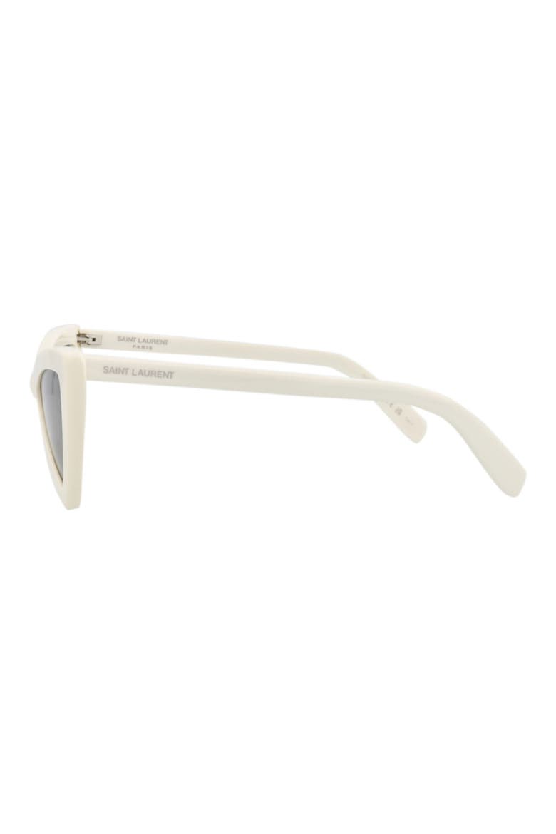 53mm Cat Eye Sunglasses, Alternate, color, WHITE WHITE GREY