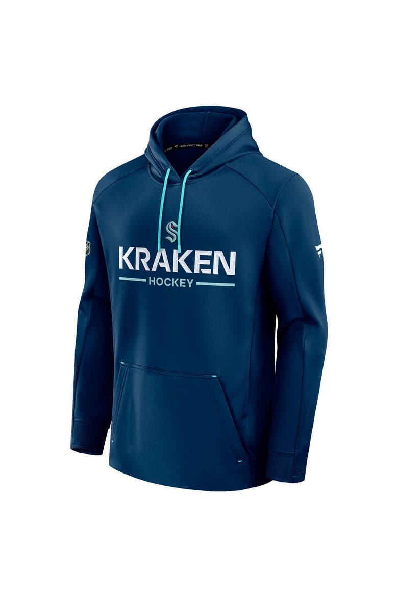 Men's Fanatics Deep Sea Blue Seattle Kraken Authentic Pro Rink Hoodie, Alternate, color, Blue