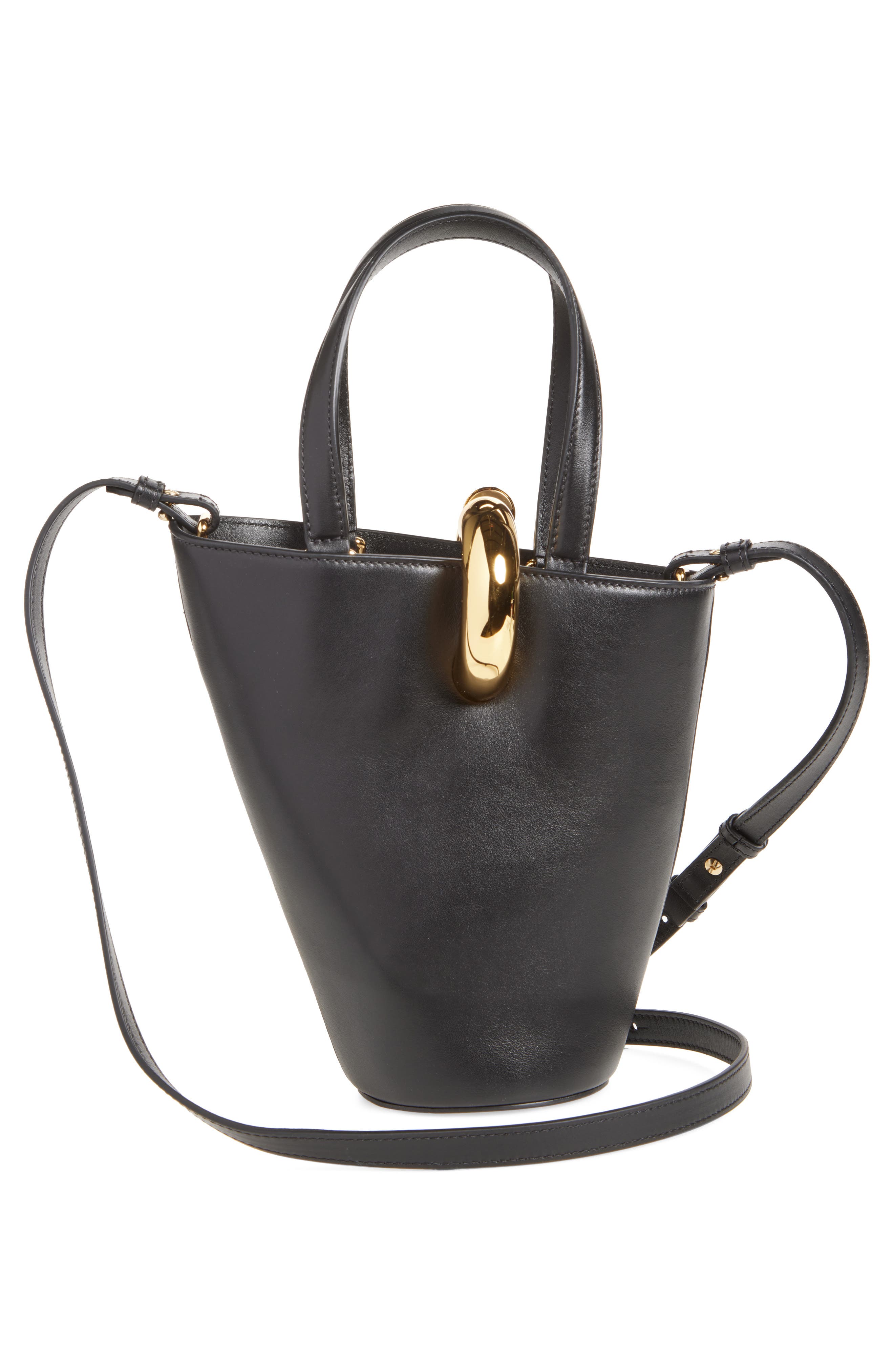 Jacquemus Le Petit Bambola Leather Bucket Bag, Alternate, color, 