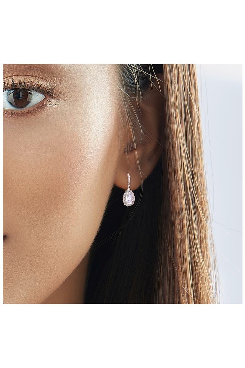 Sterling Silver Lab Grown Moissanite Lever Back Earrings, Alternate, color, SILVER
