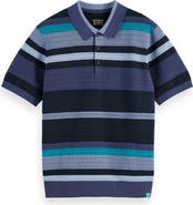 Scotch & Soda Stripe Textured Polo