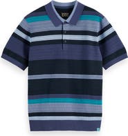 Scotch & Soda Stripe Textured Polo