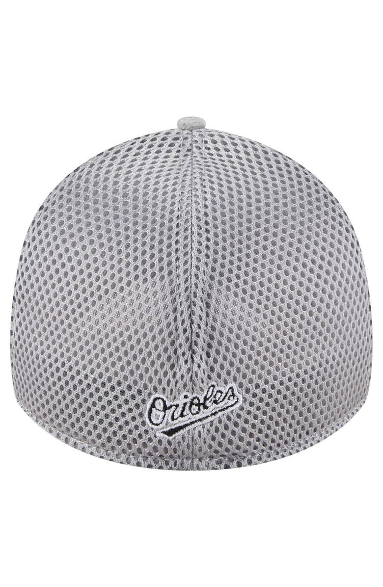 New Era Men's New Era Gray Baltimore Orioles Visor Paint Splatter 39THIRTY Flex Hat, Alternate, color, Gray