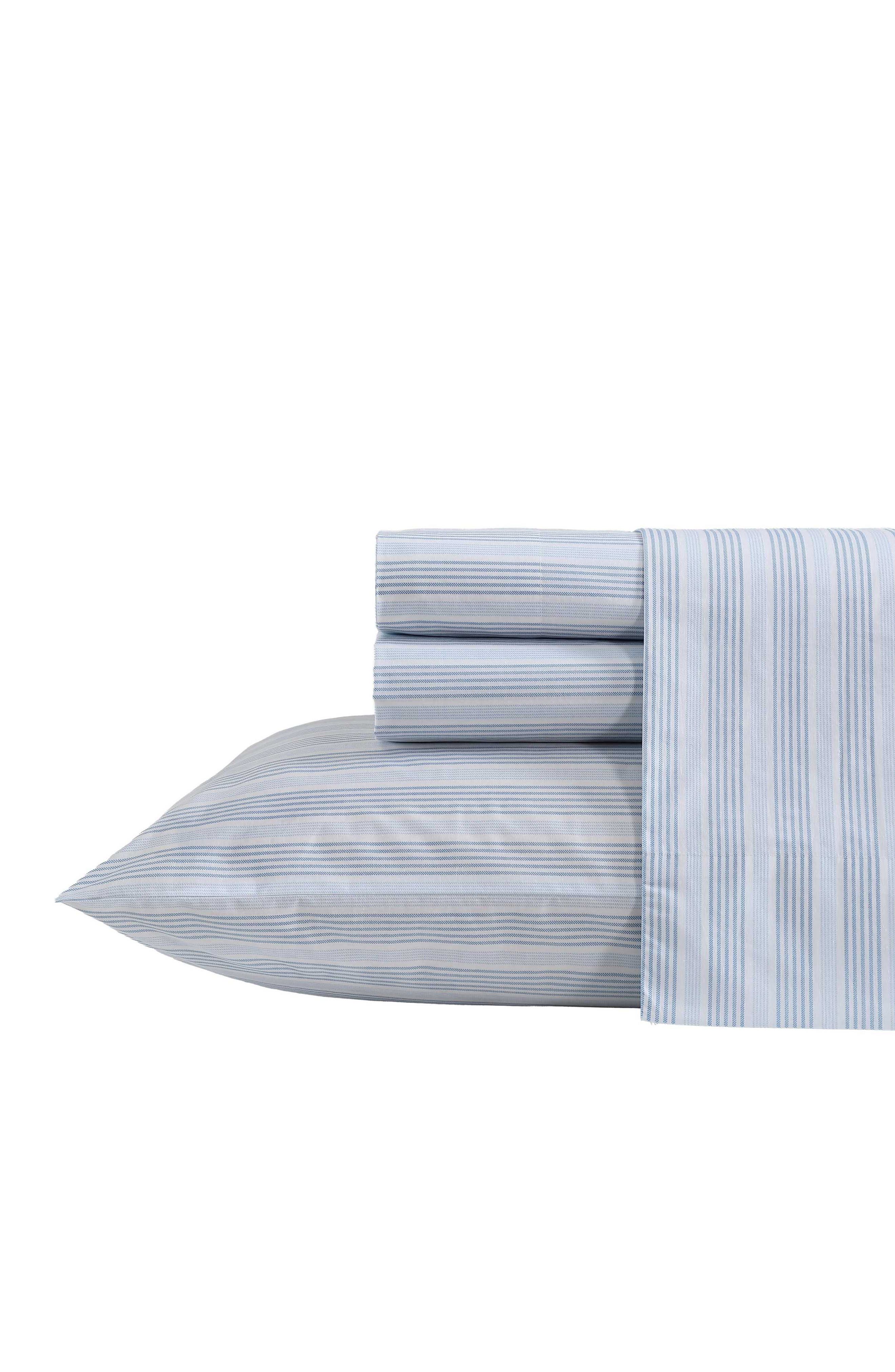 Nautica Tayleur Stripe 200 Thread Count Cotton Percale Sheet Set