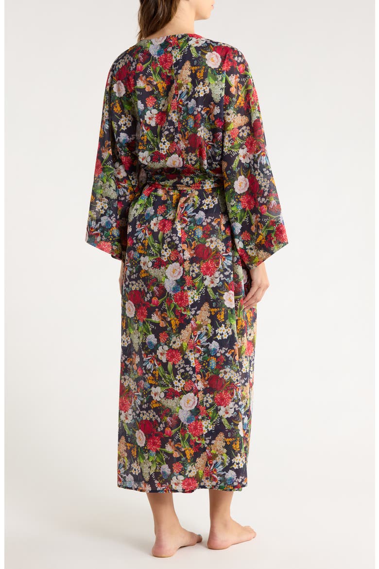 Holly Floral Cotton Voile Maxi Robe, Alternate, color, NAVY