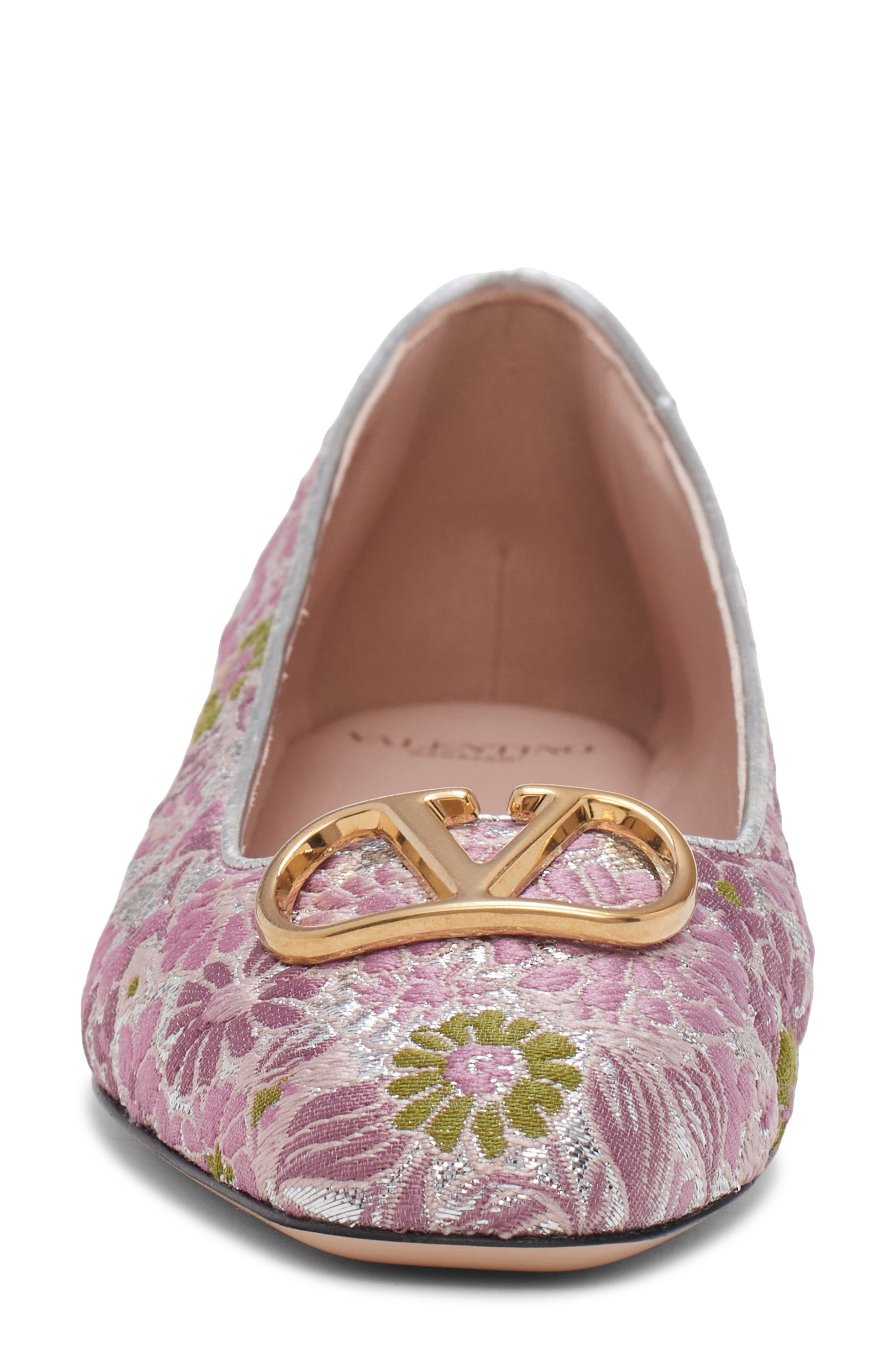 VLOGO Signature Floral Jacquard Flat, Alternate, color, DUSTY ROSE