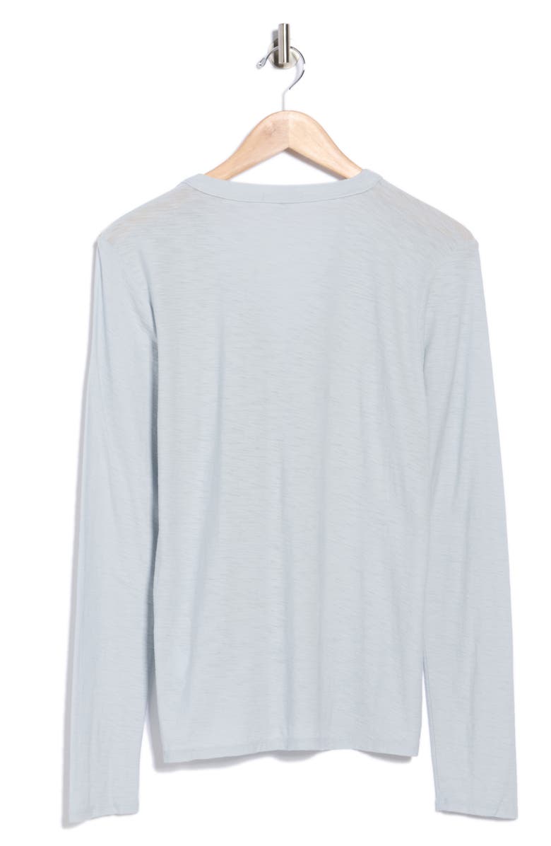 James Perse Long Sleeve Slub Jersey Henley, Alternate, color, Grey Glacier