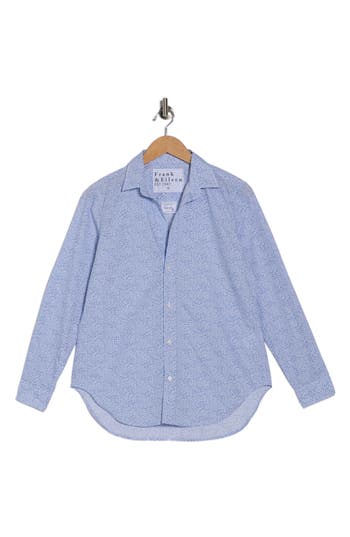 Frank & Eileen Classic Cotton Button-up Shirt In Blue