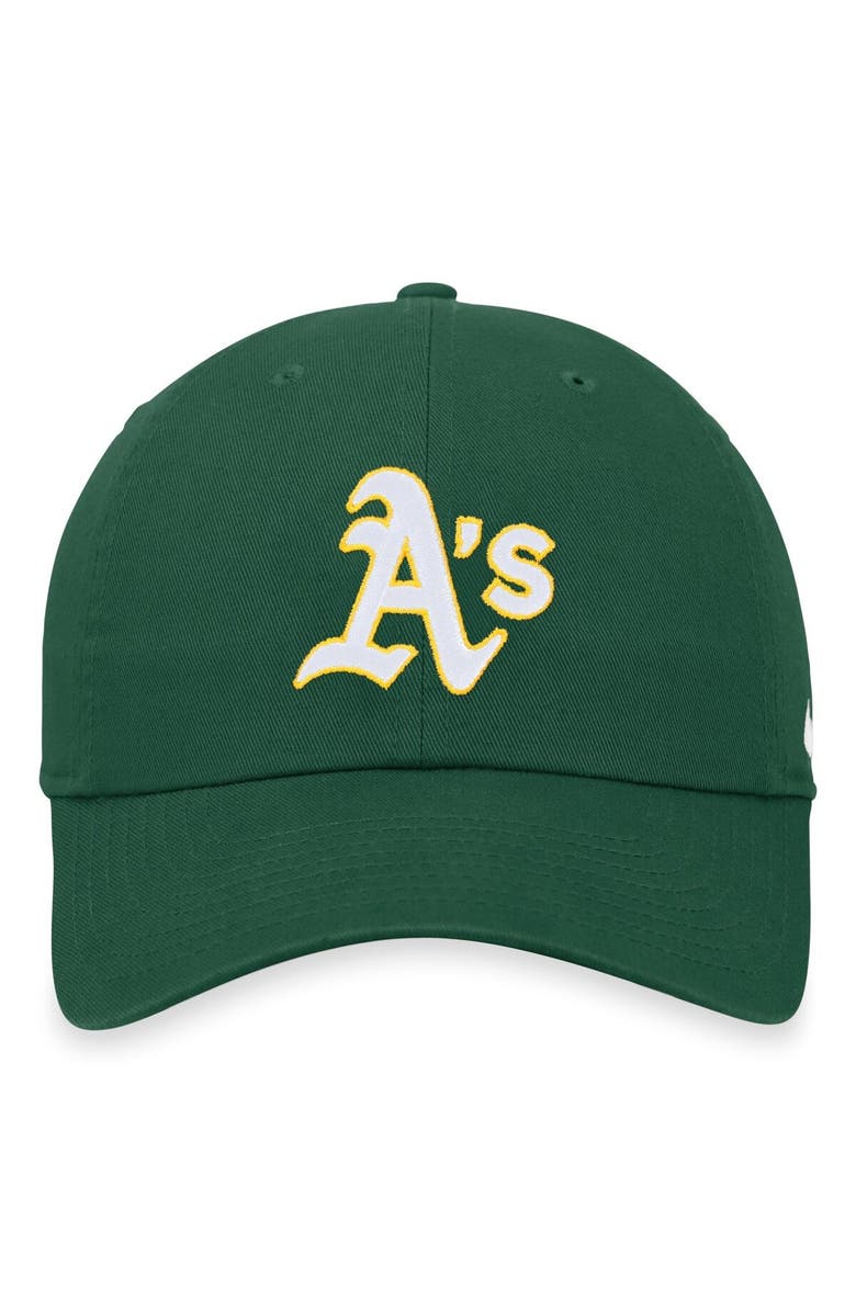 Nike Men's Nike Green Oakland Athletics Heritage 86 Lightweight Unstructured Adjustable Hat, Alternate, color,