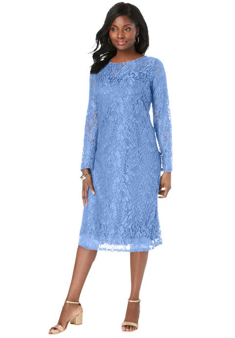 Stretch Lace Shift Dress (Plus Available)