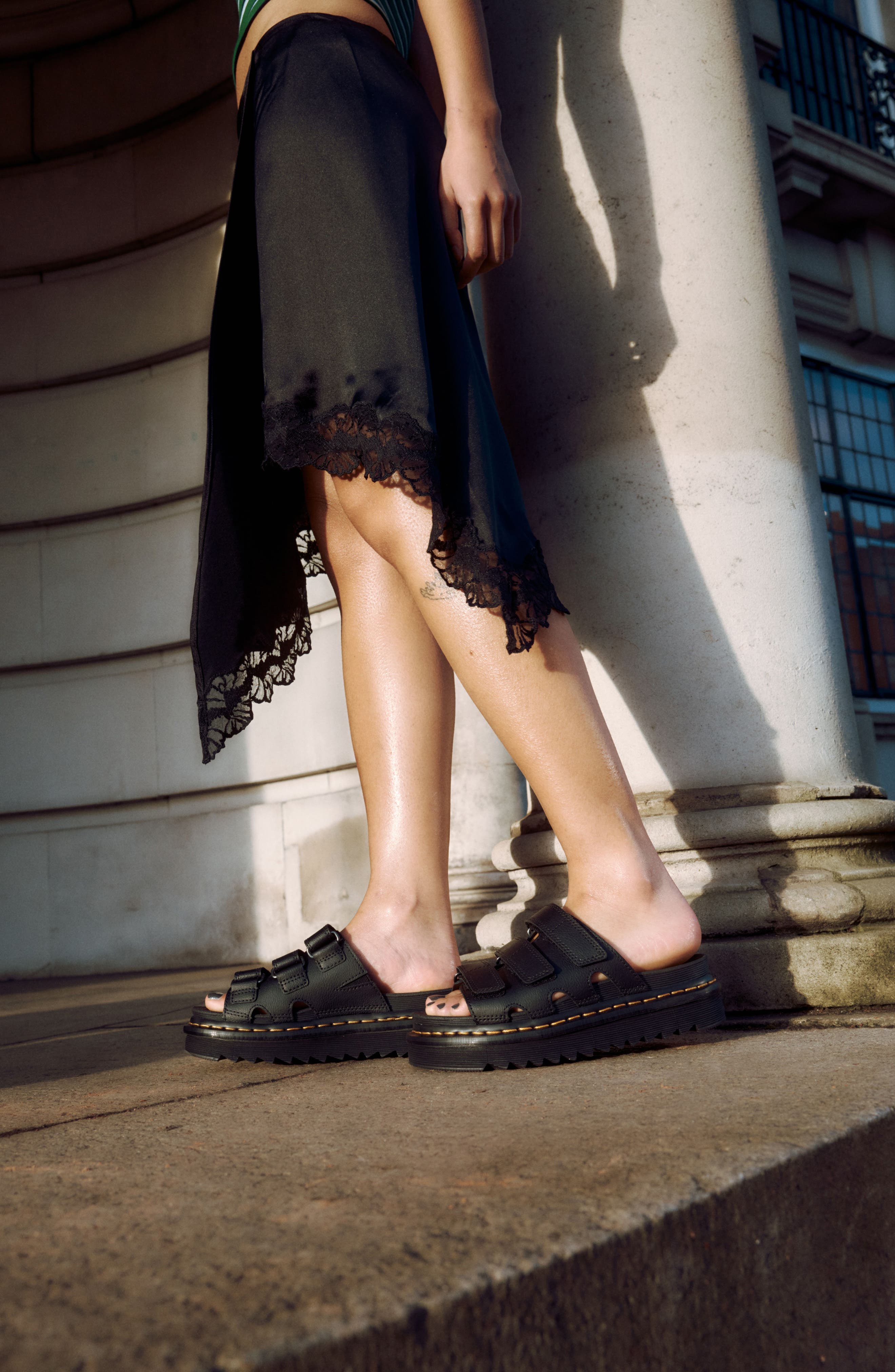 Raine Slide Sandal, Alternate, color, BLACK ATHENA