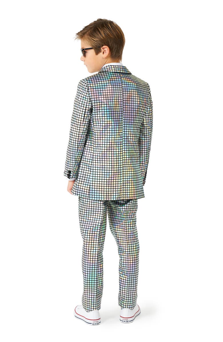 OppoSuits Kids' Metallic Disco Two-Piece Suit & Clip-On Tie, Alternate, color, Miscellaneous
