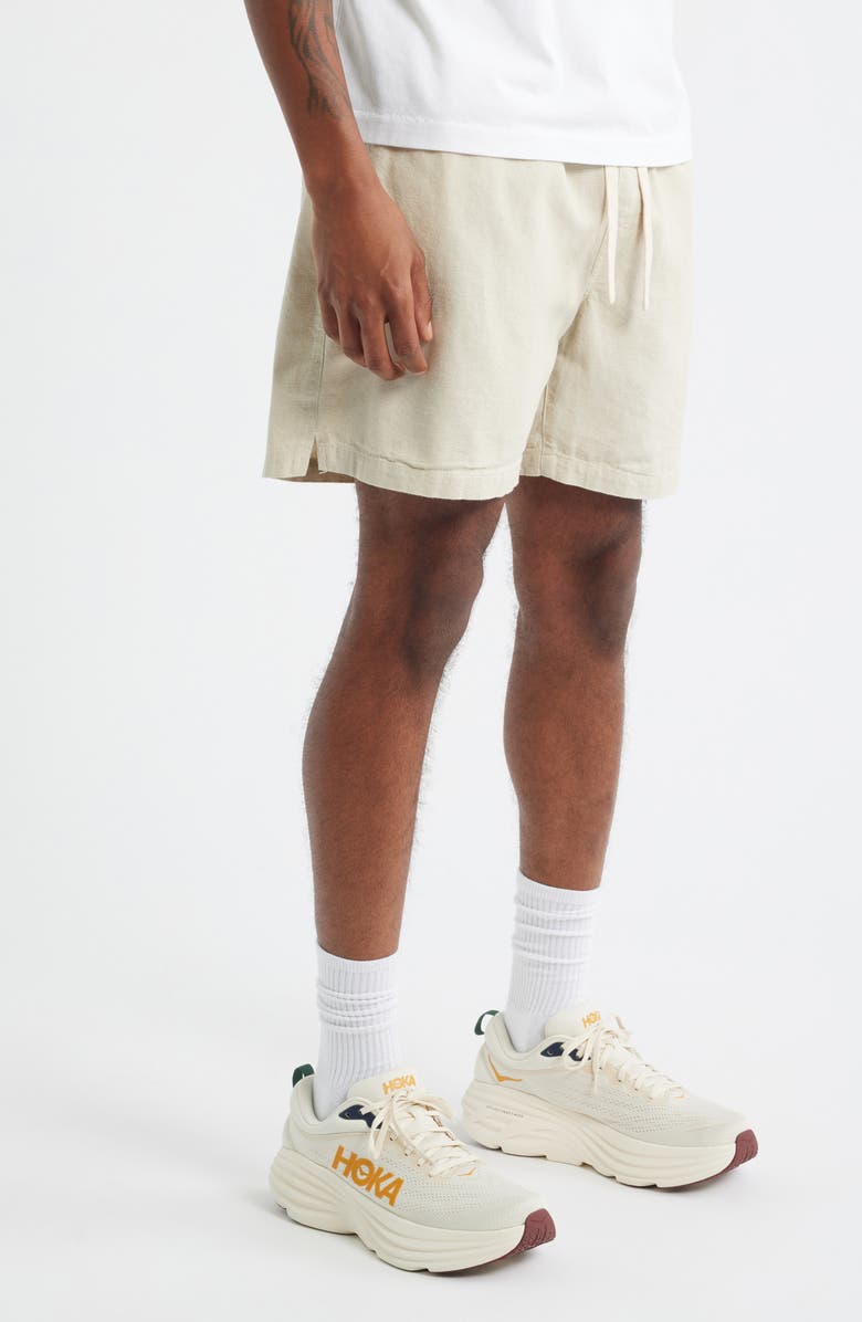 Rip Curl Rico Volley Linen & Cotton Drawstring Shorts, Alternate, color, Khaki