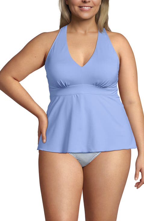 V-Neck Racerback Flutter Tankini