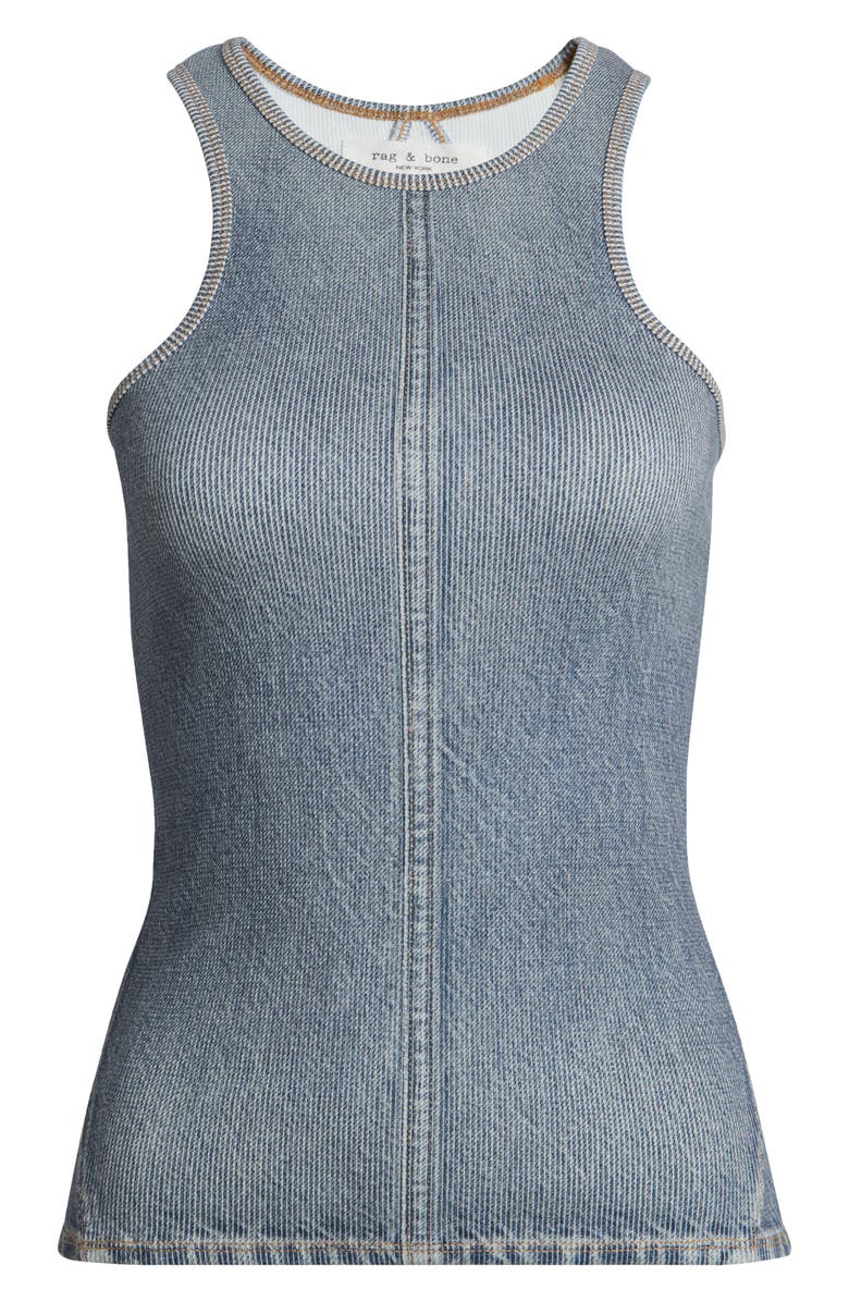 rag & bone Miramar Trompe l'Oeil Rib Jersey Tank, Alternate, color,