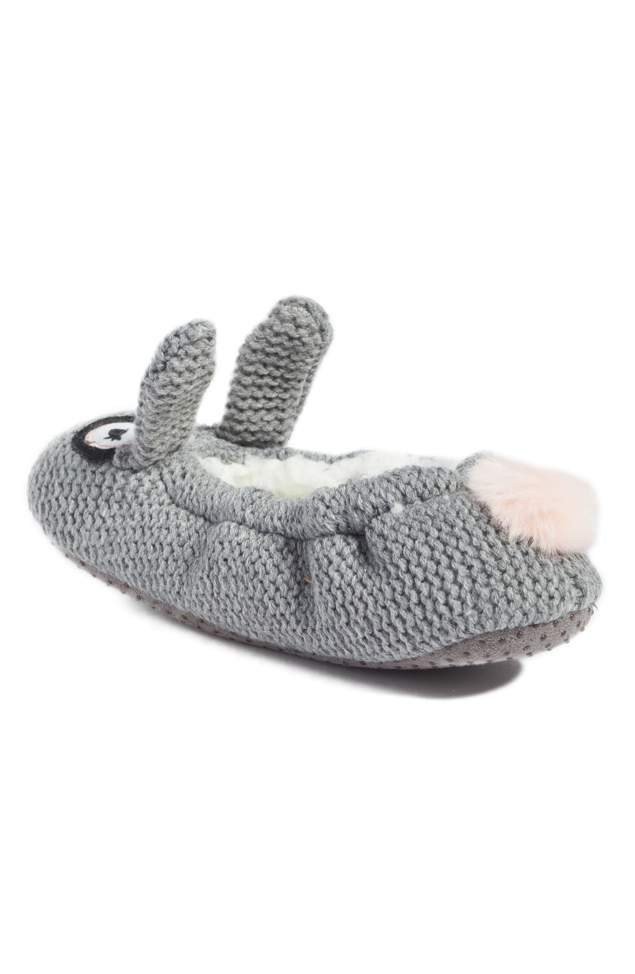 'Critter' Slipper, Alternate, color, GREY BUNNY