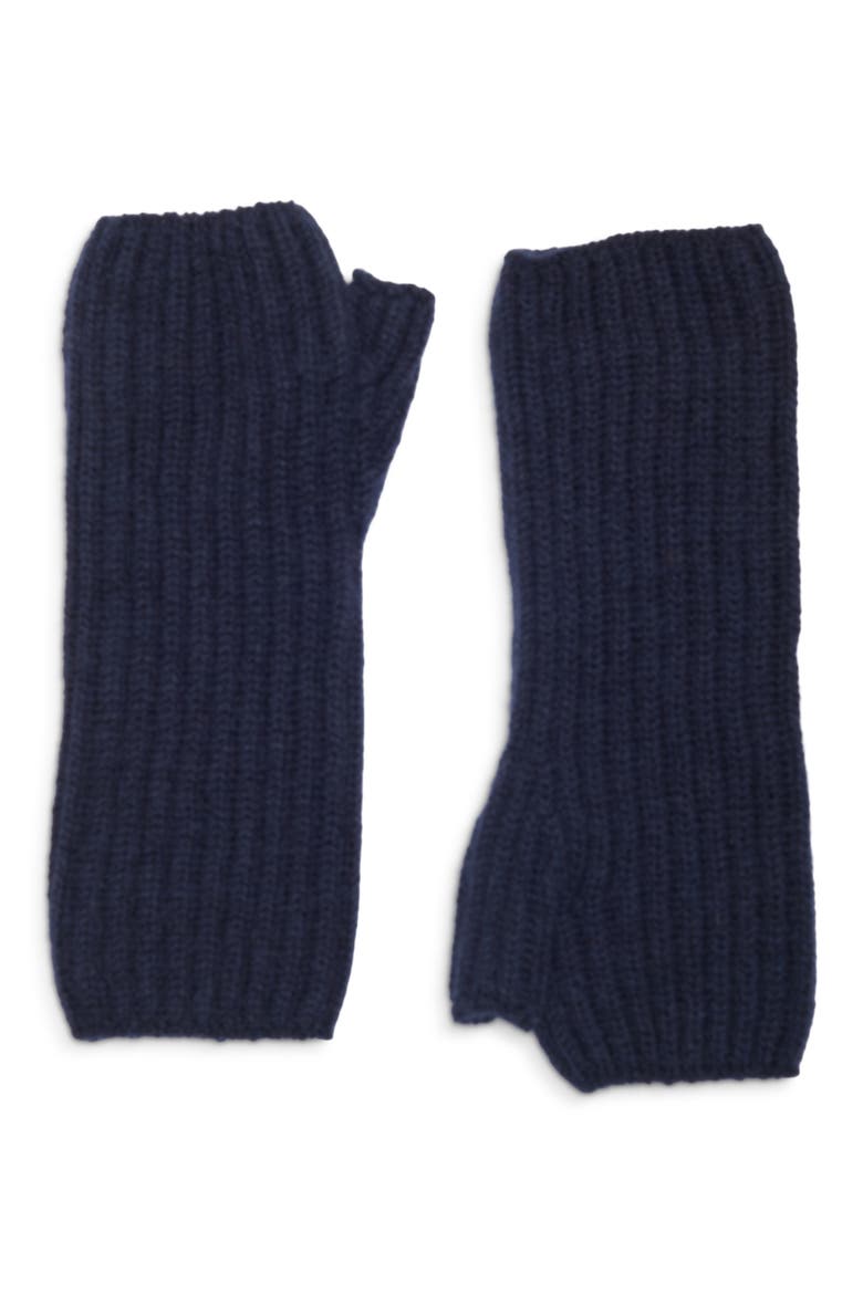 Della Cashmere Wrist Warner Gloves, Main, color, DARK NAVY
