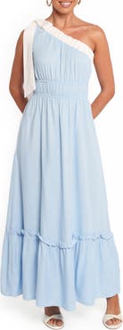 Petal & Pup Gilda One-Shoulder Maxi Dress