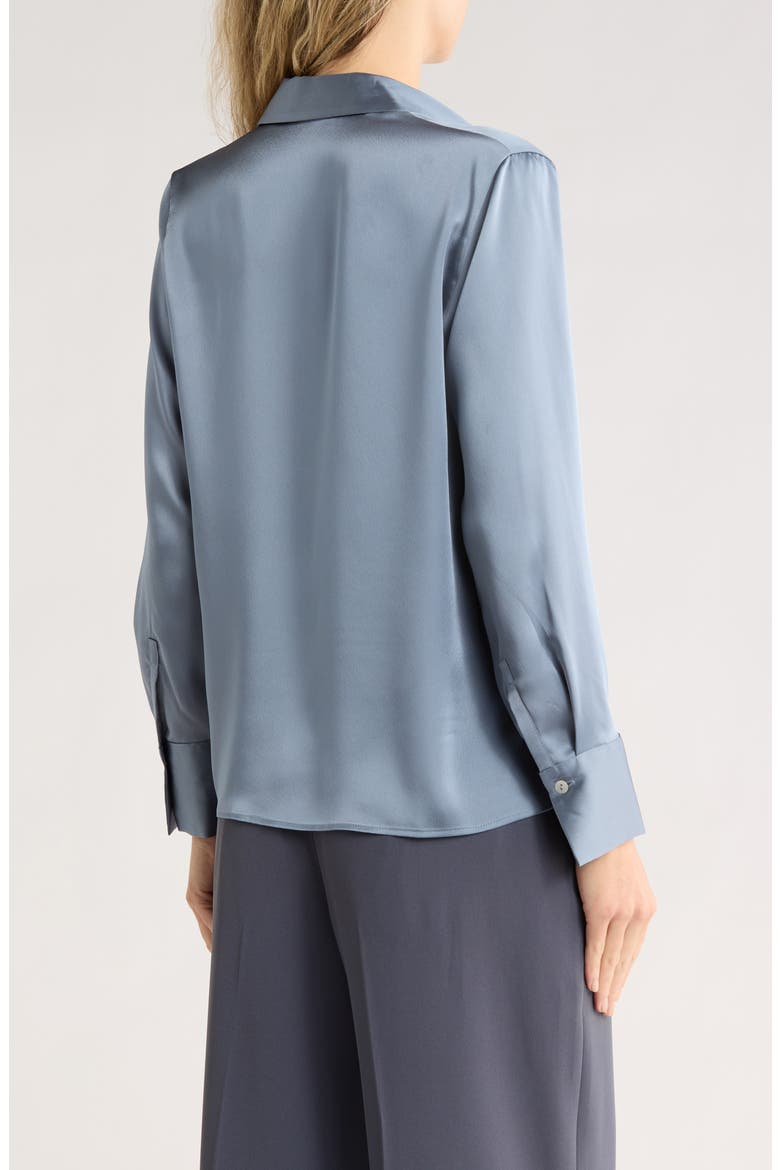 Long Sleeve Satin Top, Alternate, color, LAKE