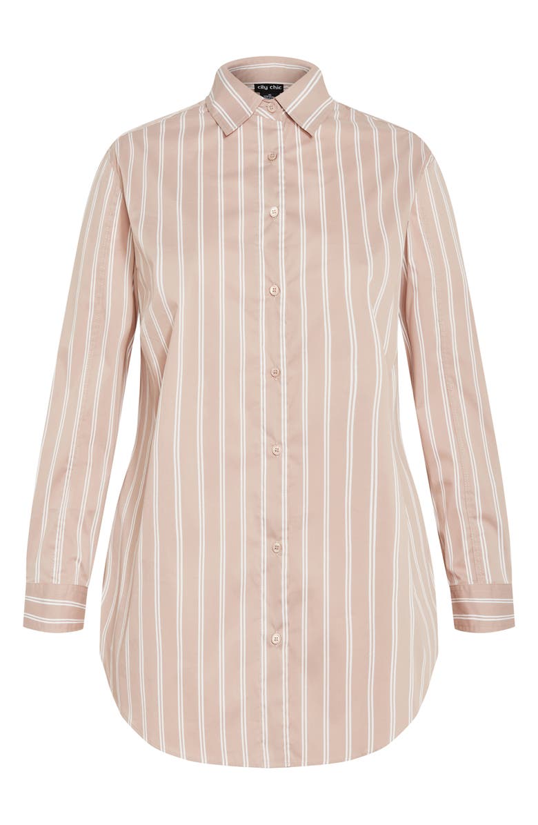 City Chic Celine Stripe Shirt, Alternate, color, 