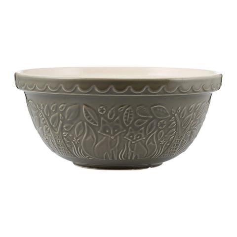 In The Forest Fox Size 12 Mixing Bowl, Gray, 4.25 Quart