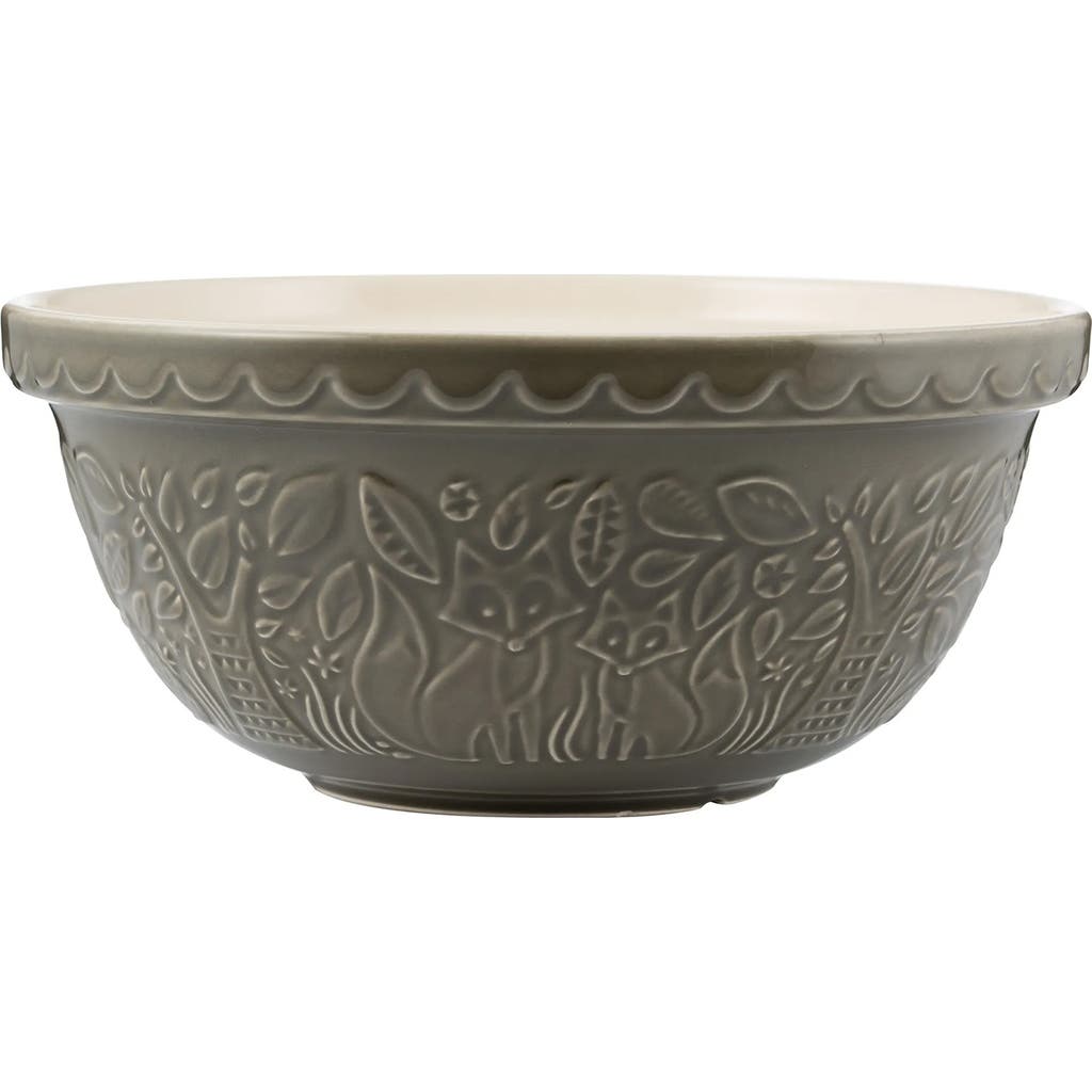 Mason Cash In The Forest Fox Size 12 Mixing Bowl In Gray
